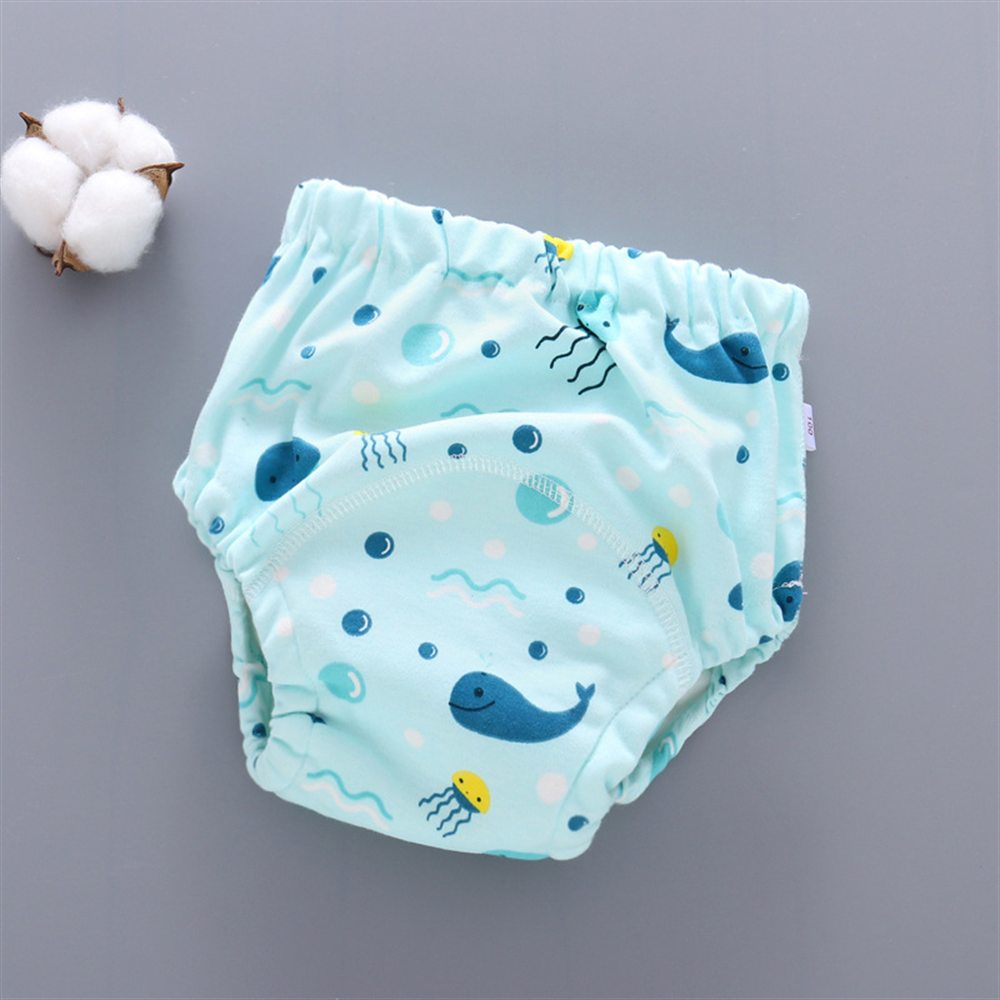 Mutandina Adriella color acqua con fantasia a balene